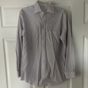 Brooks Brothers Blue and White Striped Dress Shirt